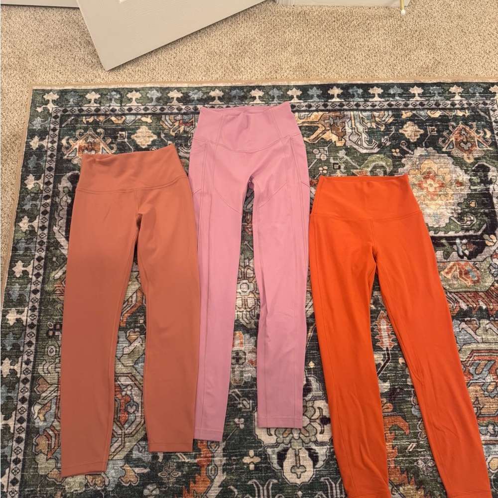 Lot of 3 lululemon leggings sizes 4 and 6